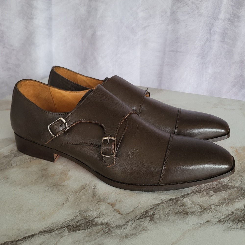 Carlos Santana Blake Stitch Double Monk Oxfords Men's Size 12 Cap Toe